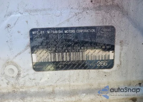 2018 Mitsubishi Outlander Se from USA, damaged, VIN JA4AD3A36JZ035314